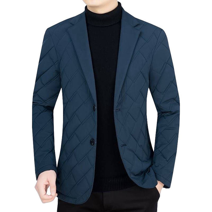 Men's Quilted Business Blazer with Light Thermal Insulation Mune Fashion