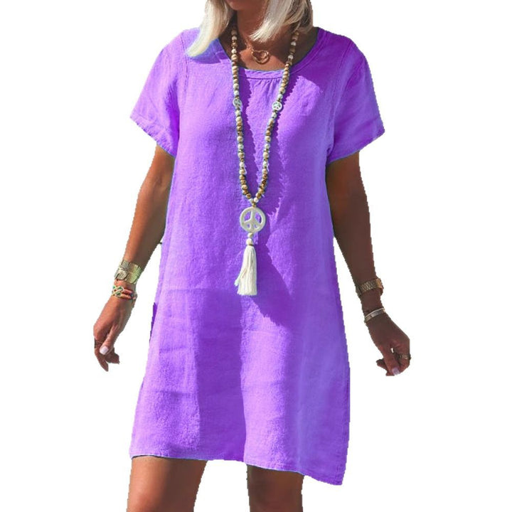 Women's Lightweight Beach Dress Made of Breathable Linen Mune Fashion