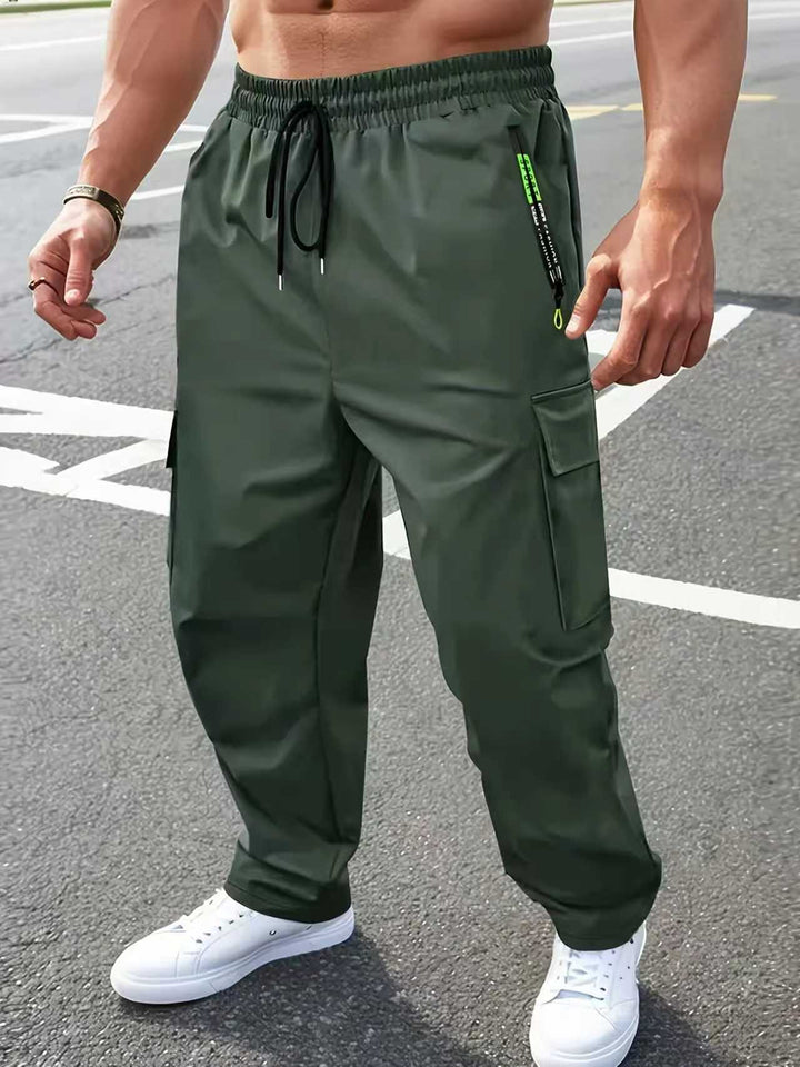Men's Practical Cargo Pants with Adjustable Elastic Waistband Mune Fashion