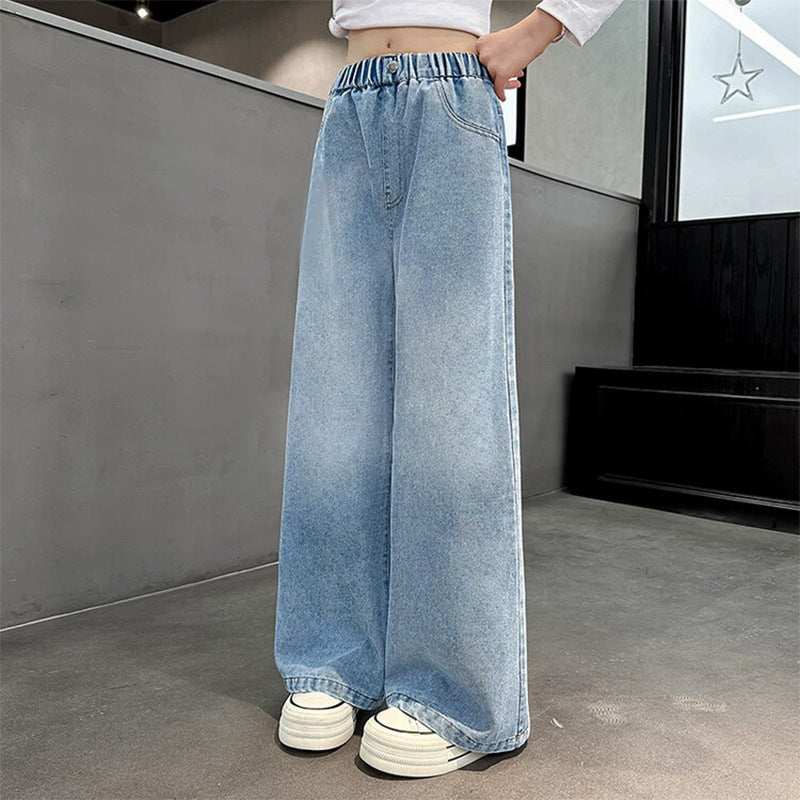 Women wide jeans with elastic waistband Mune Fashion