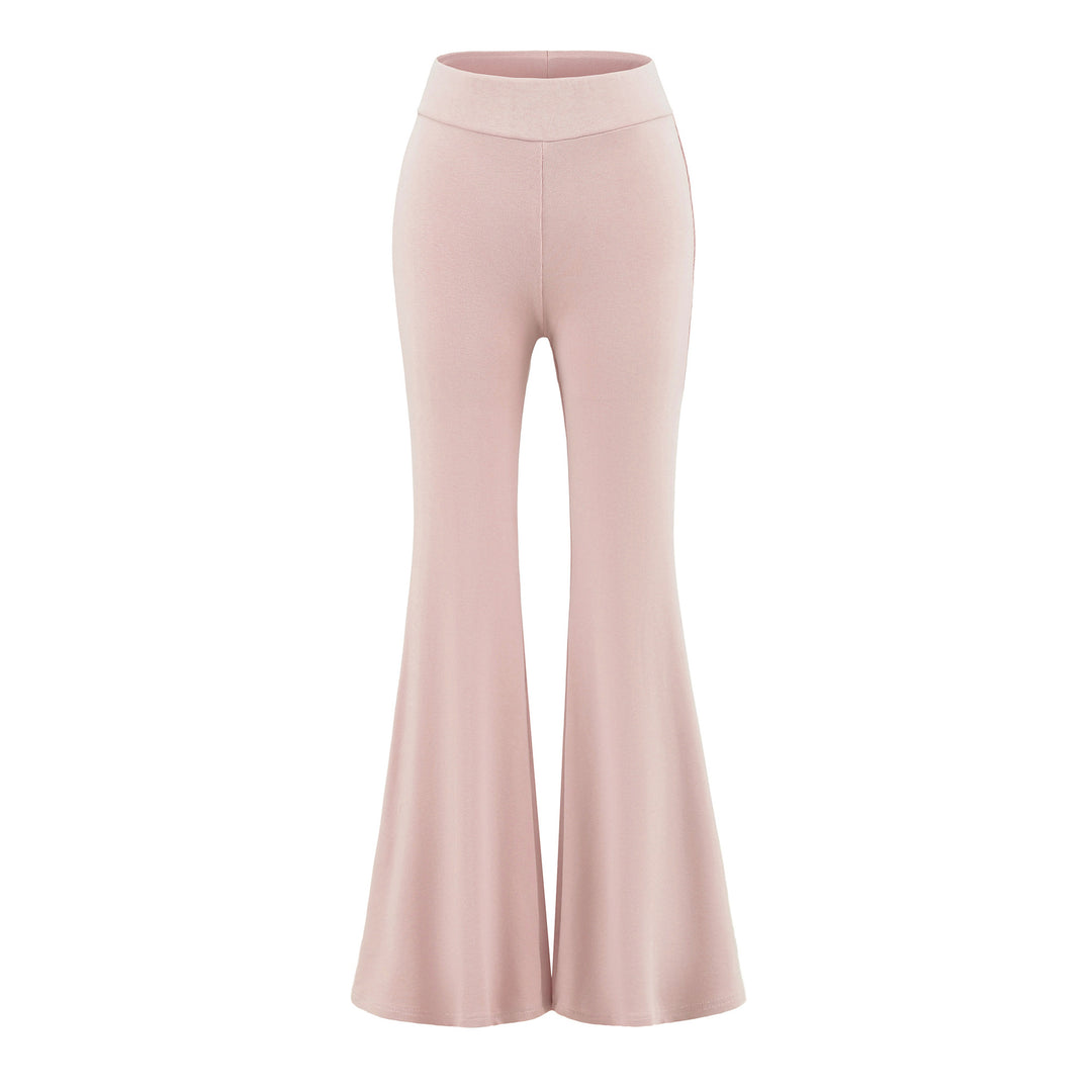 Women's High-Waisted Flared Jersey Leggings with Flared Hem