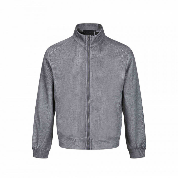 Men's Lightweight Cotton Sweat Zip with High Stand-up Collar and Ribbed Cuffs Mune Fashion