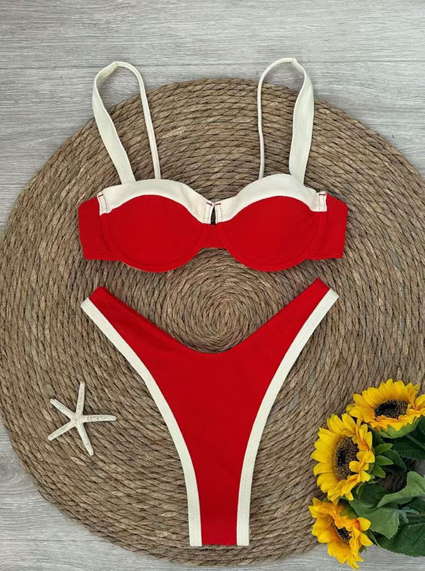 Women's Push-Up Bikini with Contrasting Accents Mune Fashion