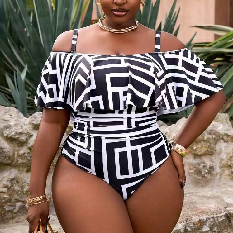 Women's One-Piece Swimsuit with Playful Ruffle Design Mune Fashion