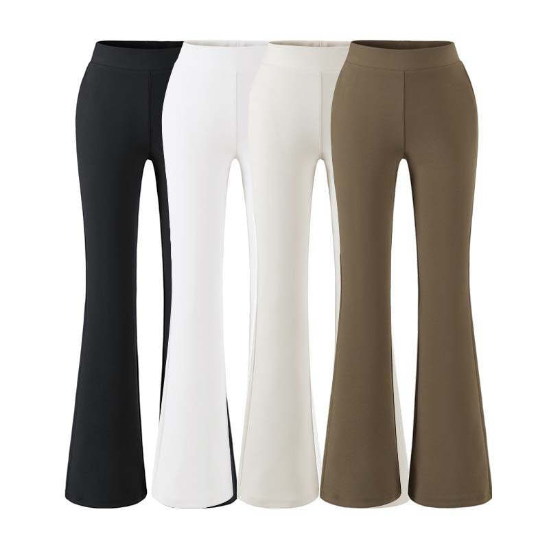 Women high-waisted stretch flared pants with wide bootcut cut Mune Fashion