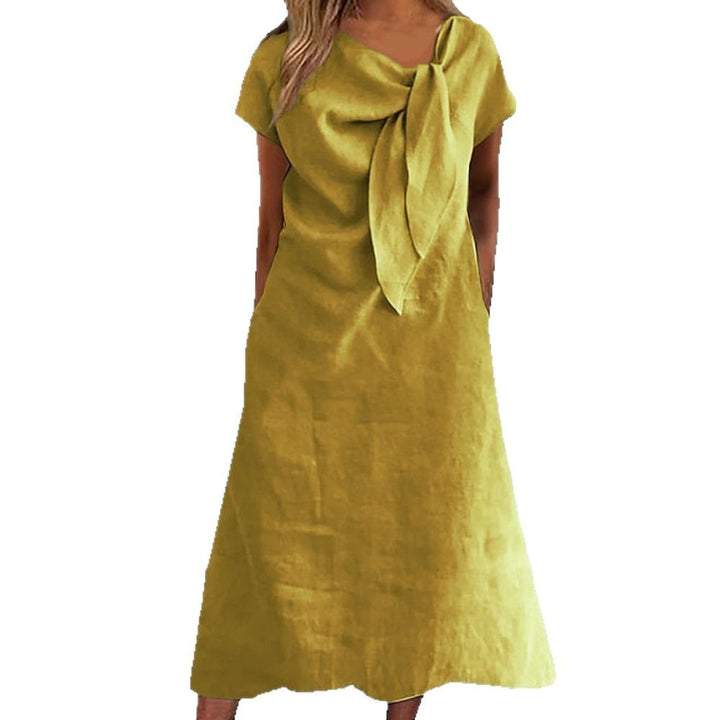 Ladies max dress with chic bow design Mune Fashion