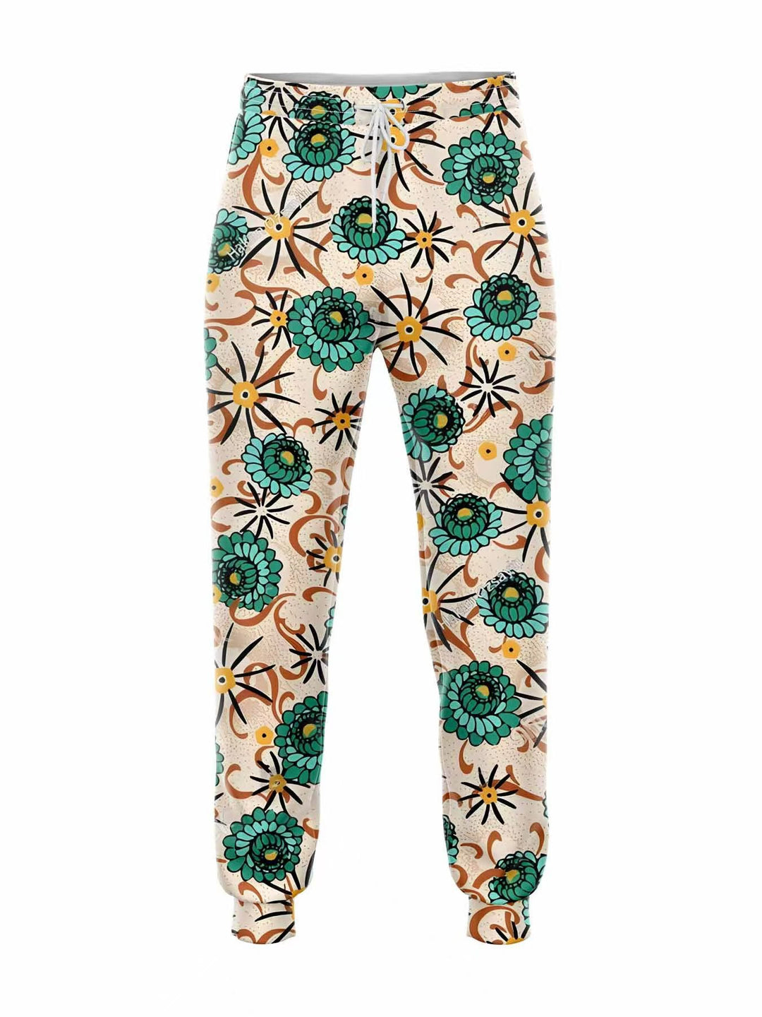Women Fashionable Jogging Pants with Feather Pattern Mune Fashion
