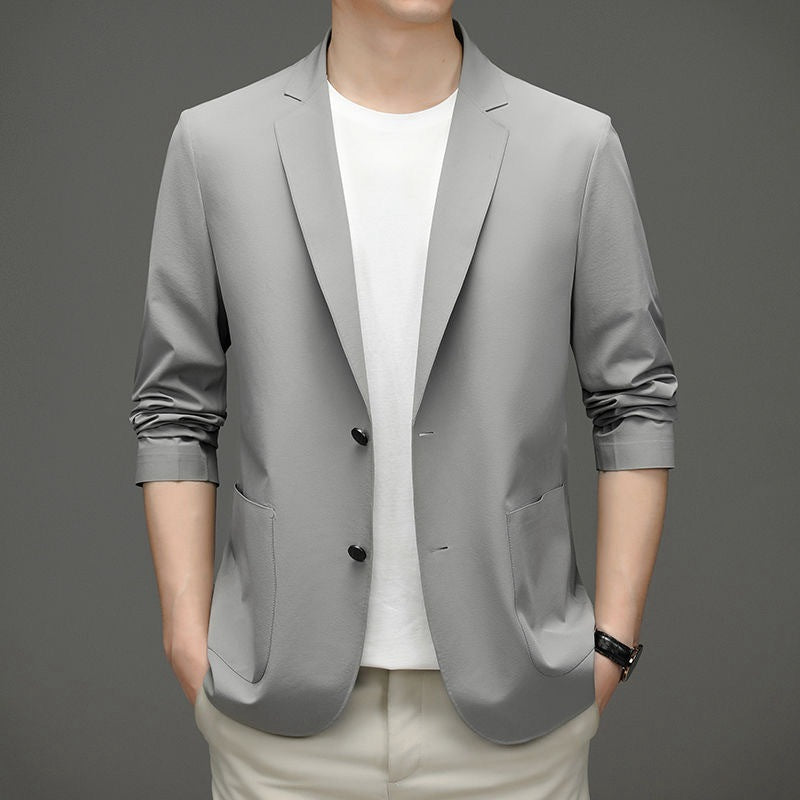 Men's unlined jersey blazer with roll-up sleeves and travel comfort Mune Fashion