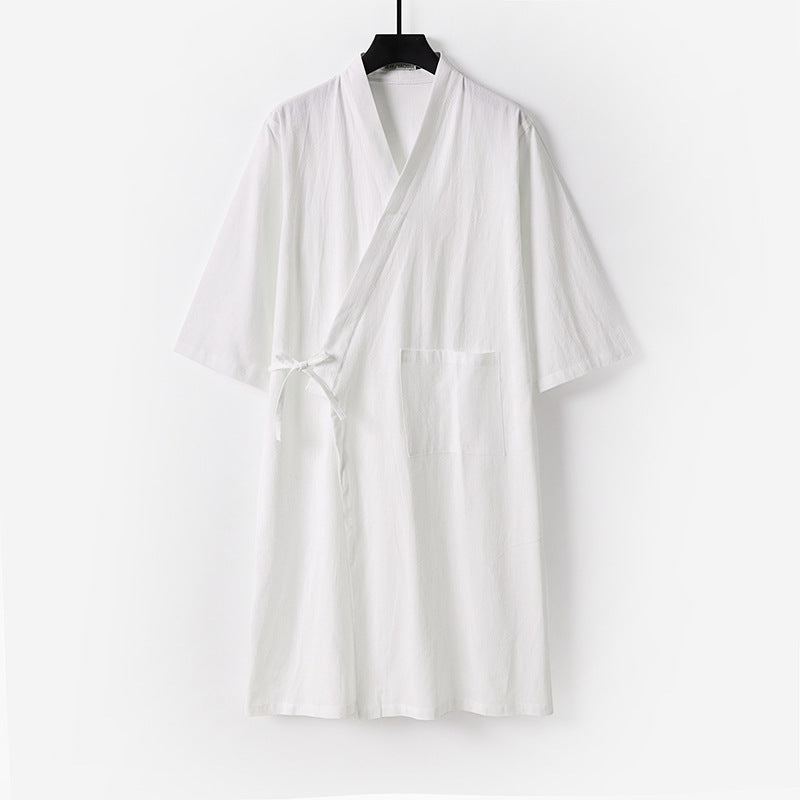 Women's Kimono Wrap Dress with Ties and Patch Pockets Mune Fashion