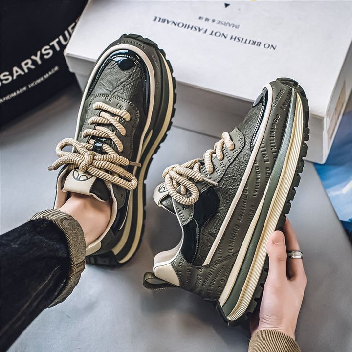 Women's fashionable sneakers with structured surface and stable sole Mune Fashion