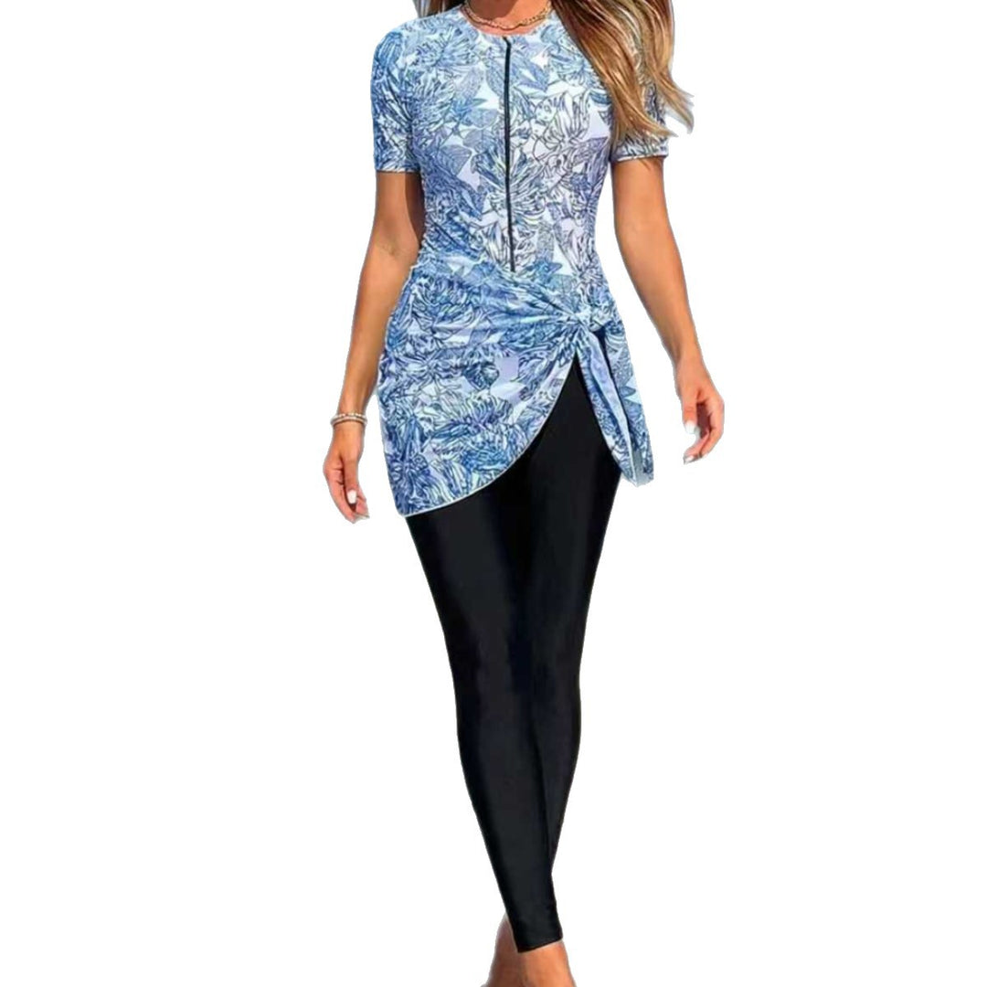Ladies' sporty surf suit with asymmetric cut and wrap detail Mune Fashion