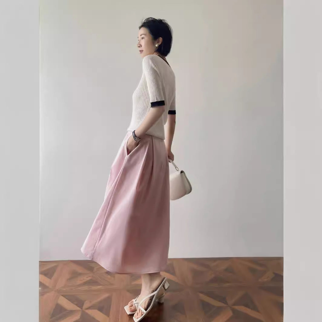 Women's Elegant and Casual Midi Blouse with Button Detail Drune
