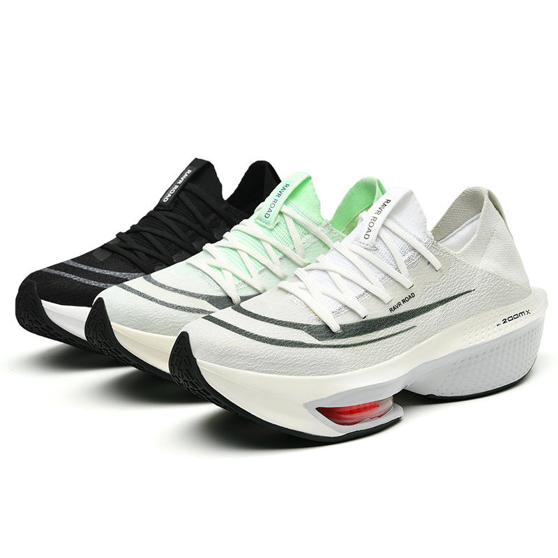 Men's Cushioning Performance Running Shoe with Visible Air Chamber and Seamless Knitted Upper Mune Fashion
