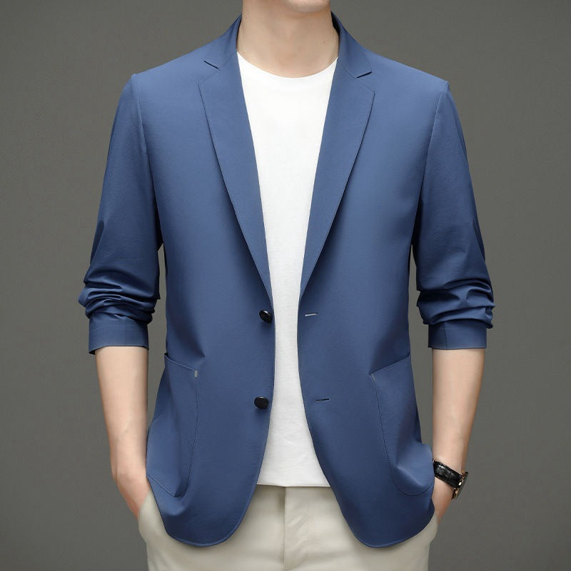 Men's unlined jersey blazer with roll-up sleeves and travel comfort Mune Fashion