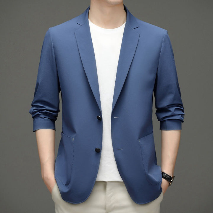 Men's unlined jersey blazer with roll-up sleeves and travel comfort Mune Fashion
