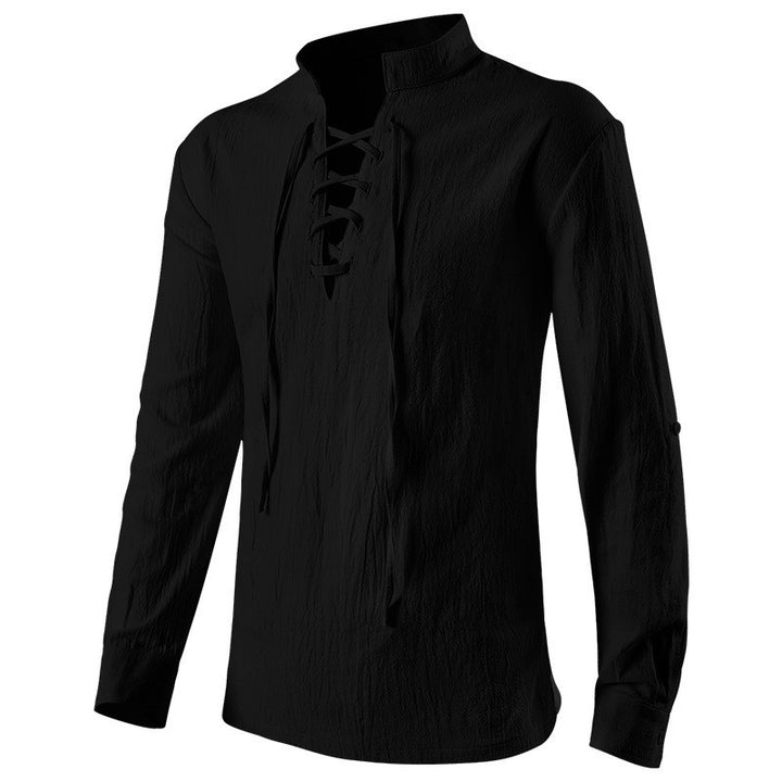 Men's sleeveless functional vest with front eyelet lacing and concealed zipper