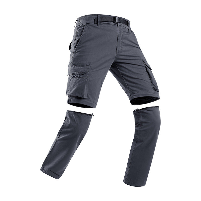 Men's Zip-off Convertible Cargo Pants with detachable legs and multiple pockets Drune
