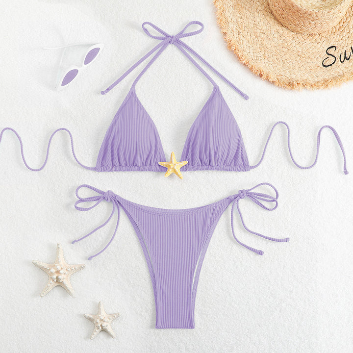 Women's Triangle Bikini with refined ruffles and playful accents Mune Fashion