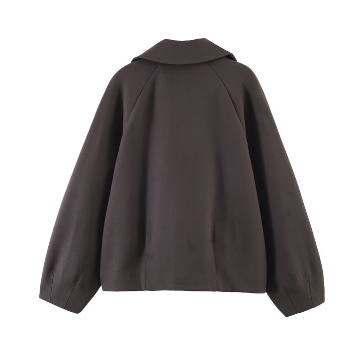 Ladies Cropped Boxy Blazer with Wide Balloon Sleeve Mune Fashion