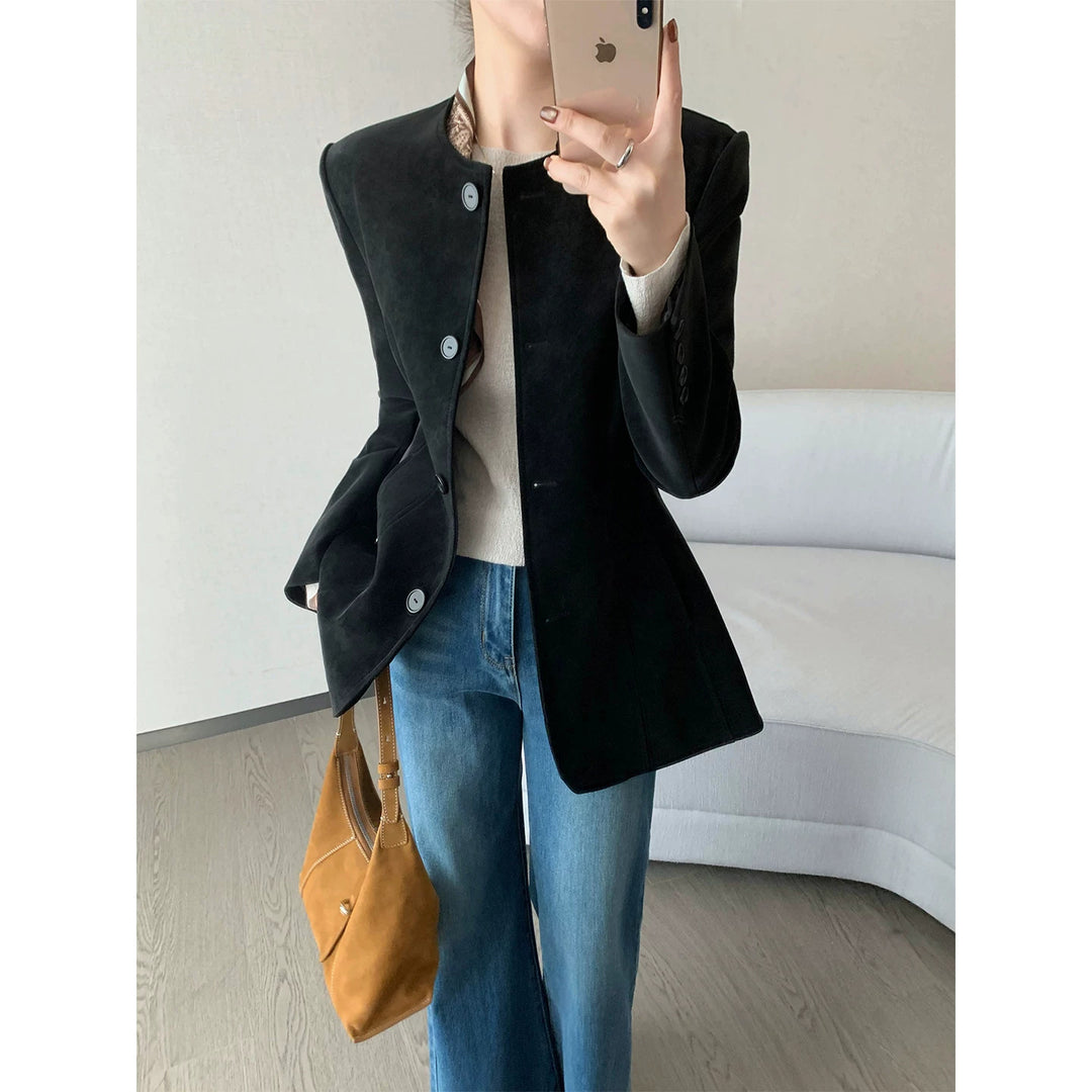 Women Stylish Blazer with Textured Design Mune Fashion