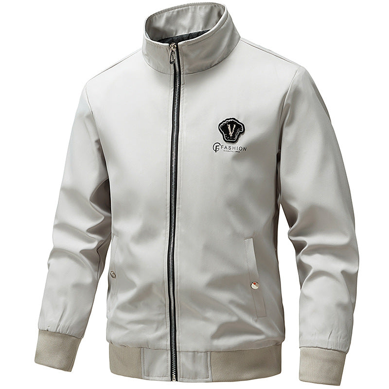 Men's Fashion Bomber Jacket with High Collar Mune Fashion
