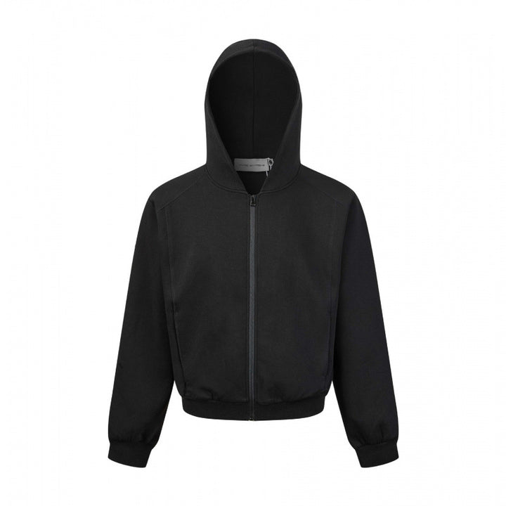 Unisex Short cut hooded zip jacket made of heavy French terry with elastic hem and raglan sleeves Mune Fashion