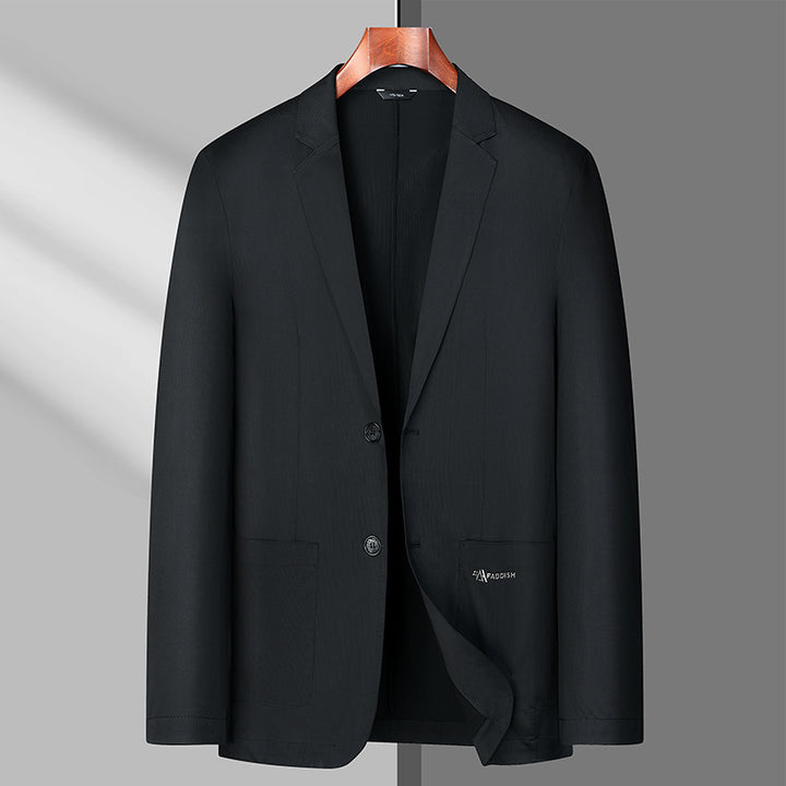 Men's unstructured lightweight blazer with patch pockets and minimal lining Mune Fashion