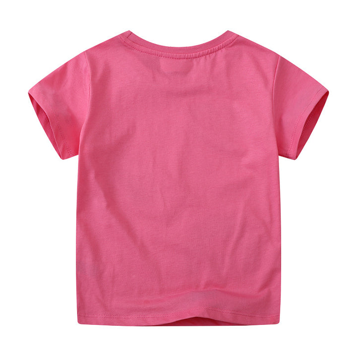 Girls T-shirt with glittering rainbow design Mune Fashion