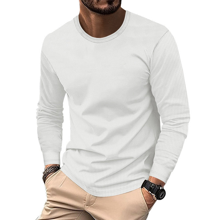 Men's structured waffle long sleeve shirt made of thermo jersey Mune Fashion
