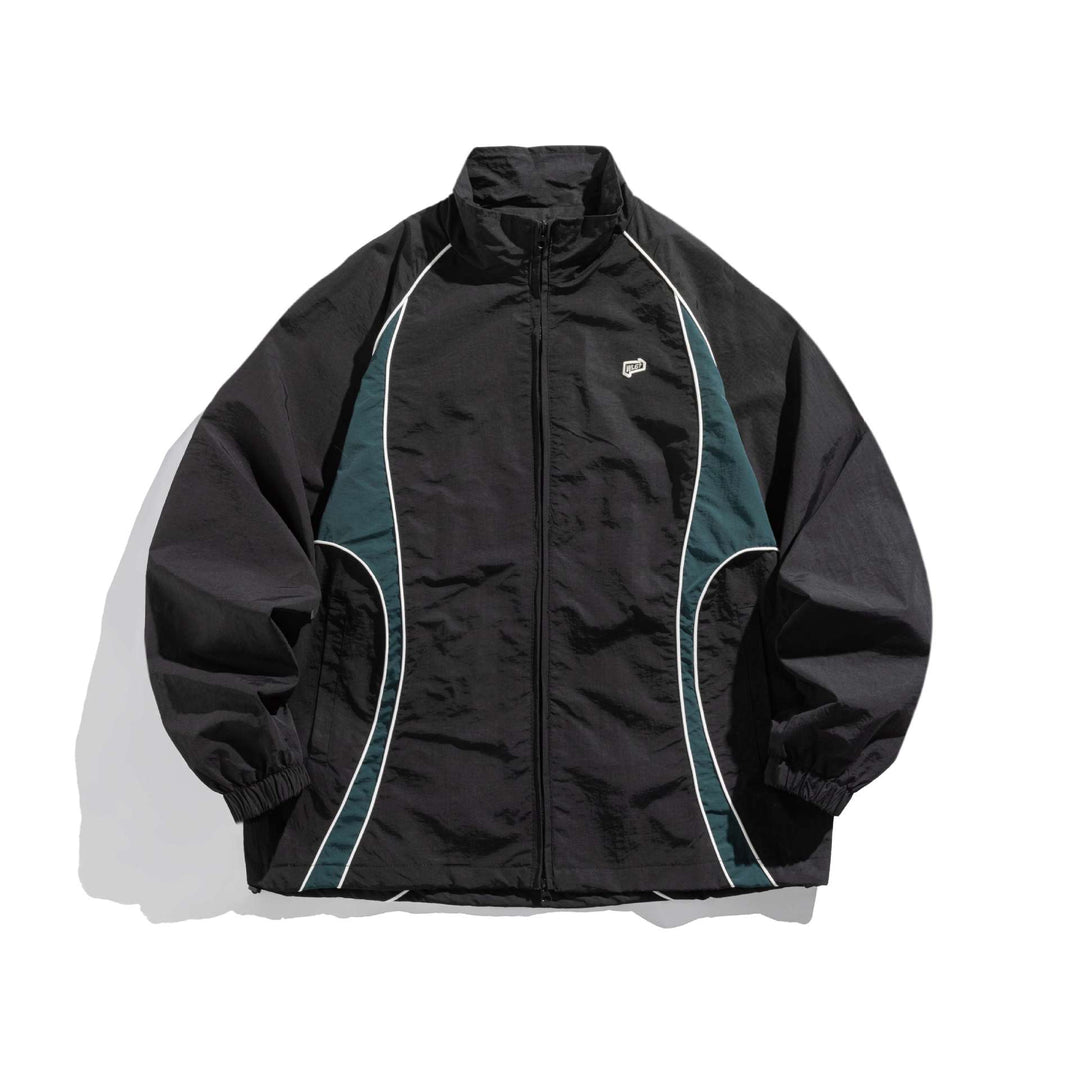 Unisex Lightweight Boxy Track Jacket with Contrast Piping Mune Fashion