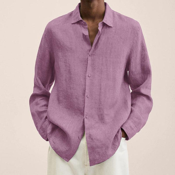 Men's light linen shirt with classic collar and casual relaxed fit Mune Fashion