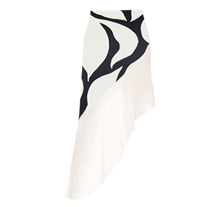 Women's Asymmetric Design Swimsuit with Voluminous Ruffle Elements Mune Fashion
