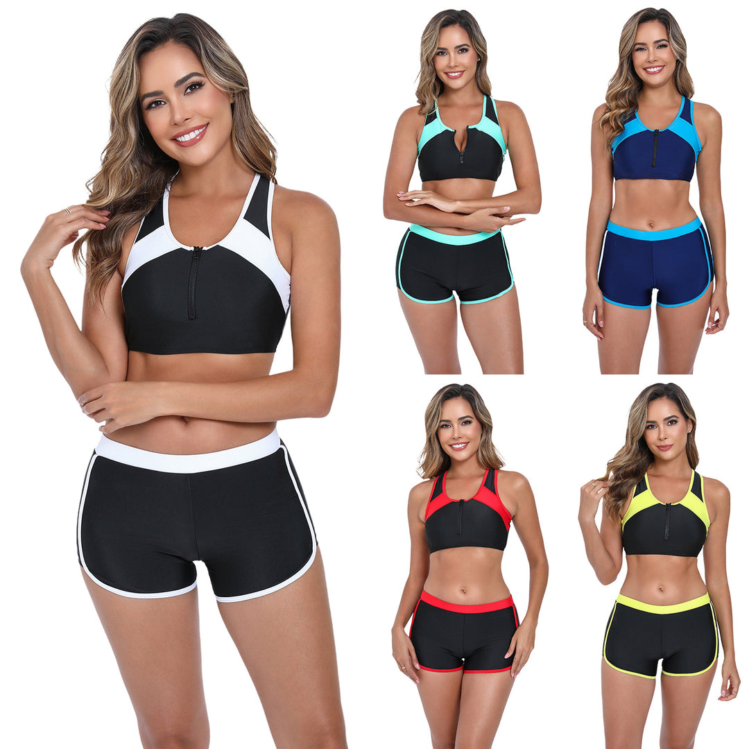 Damen Sportliches Bikini-Set mit funktionalem Reißverschluss Echo Archiv