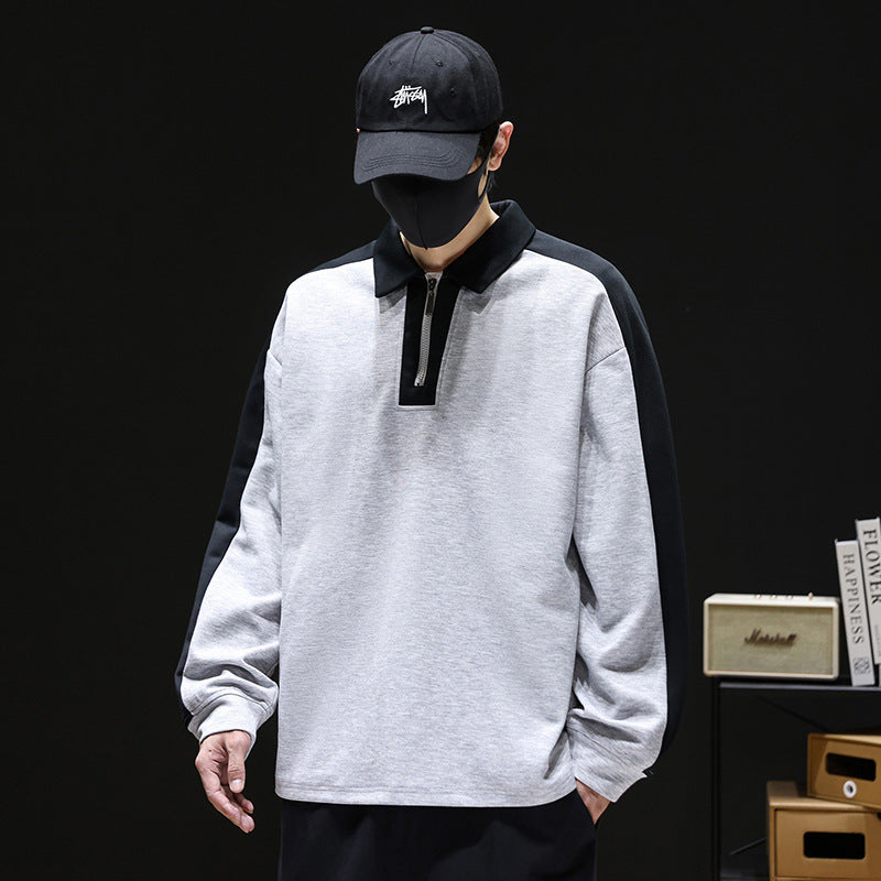 Men's sporty long sleeve with zipper