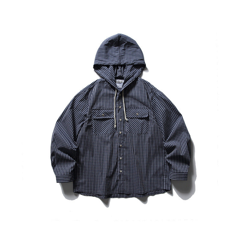 Unisex Oversized Hoodie Overshirt made of cotton blend with chest flaps and continuous button placket Mune Fashion