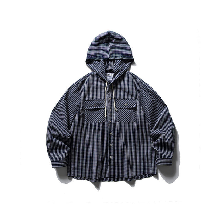 Unisex Oversized Hoodie Overshirt made of cotton blend with chest flaps and continuous button placket Mune Fashion
