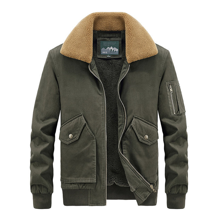 Men's Aviator Blouson with Sherpa Collar and Thermal Teddy Lining Mune Fashion
