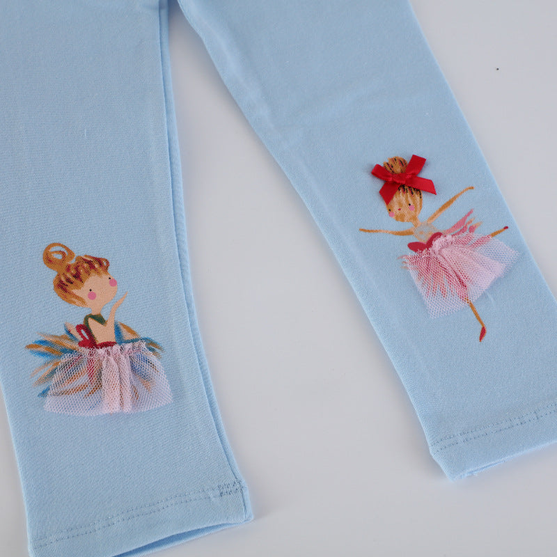 Girls leggings with ballet motif Mune Fashion