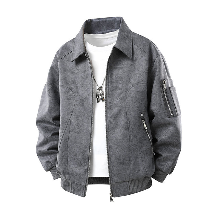 Men's Fashionable Retro Leather Jacket Mune Fashion