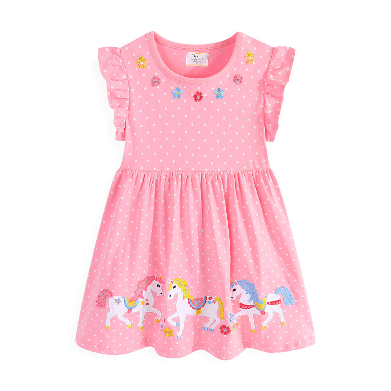 Girls summer dress with charming unicorn design Mune Fashion
