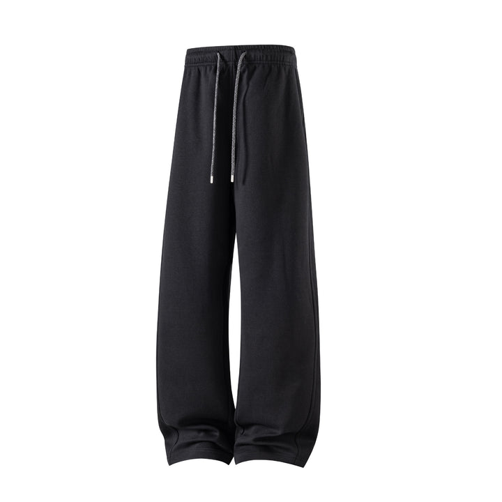 Men's Lounge Jogging Pants with Wide Leg and Drawstring Mune Fashion