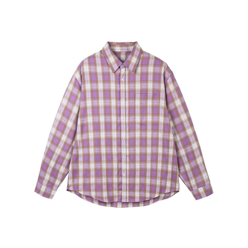 Women Oversized Check Shirt with Longline Cut, Chest Pocket and Rounded Hem Mune Fashion