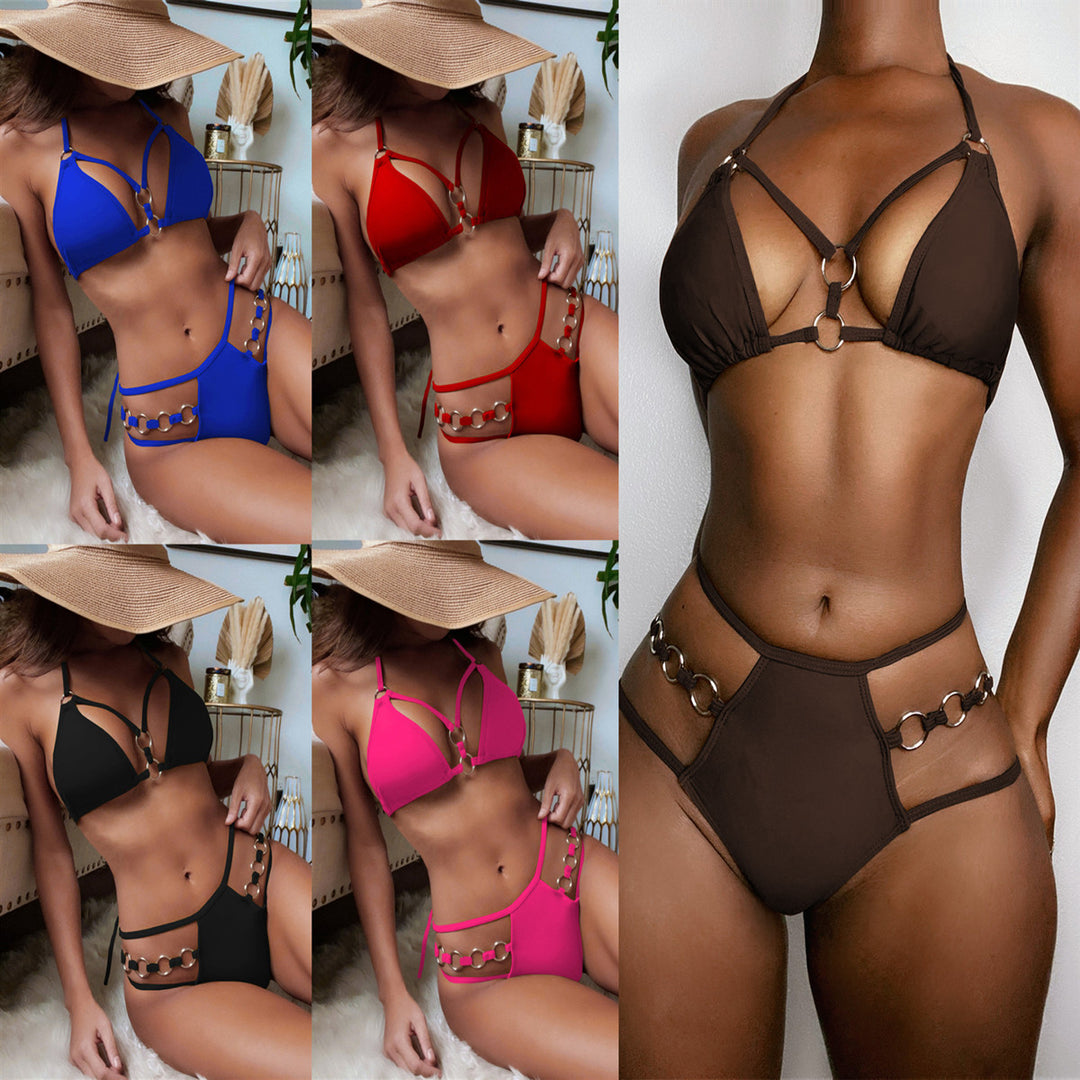 Women's Triangle Bikini with Elegant Ring Details Mune Fashion