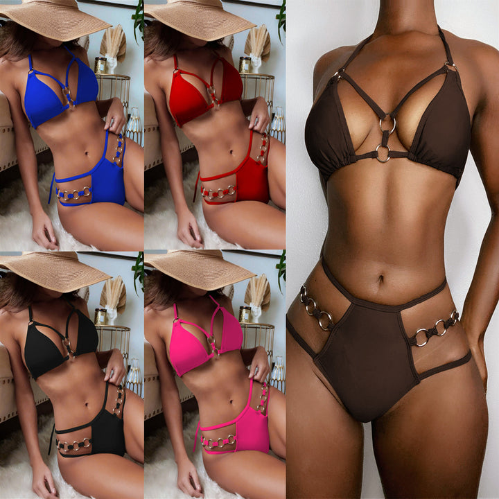 Women's Triangle Bikini with Elegant Ring Details Mune Fashion