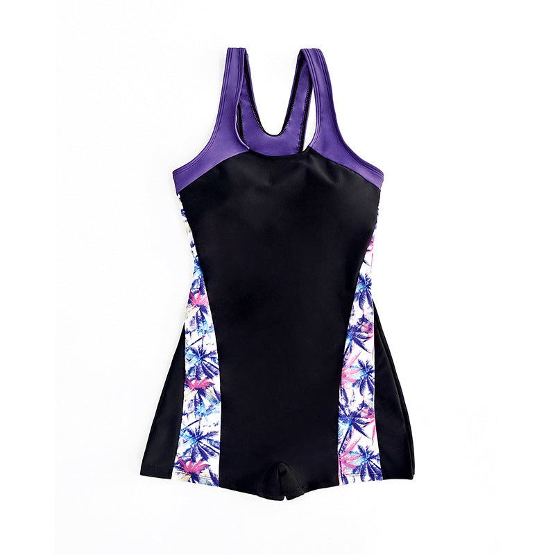 Women's Sporty One-Piece Swimsuit with Attractive Color Details Mune Fashion
