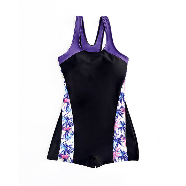 Women's Sporty One-Piece Swimsuit with Attractive Color Details Mune Fashion