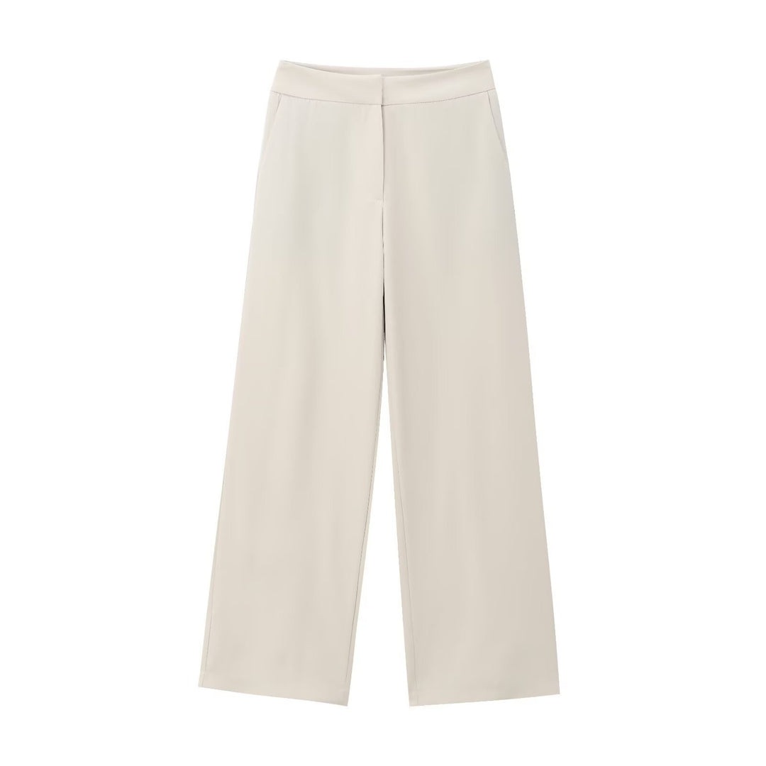 Women wide-cut culotte pants with high waist and concealed closure Mune Fashion
