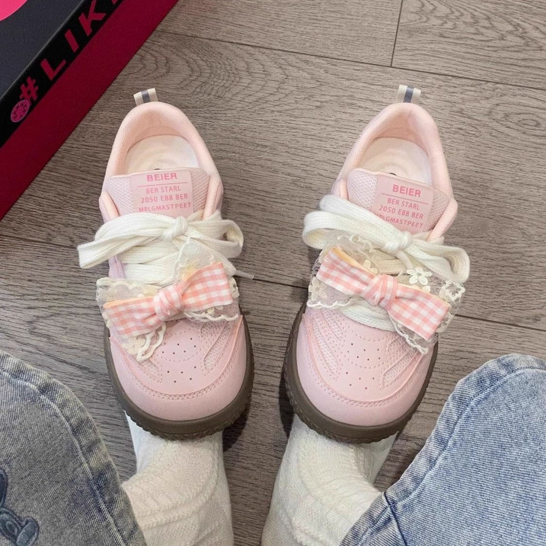 Women's sneakers with playful bow design by Mune Fashion