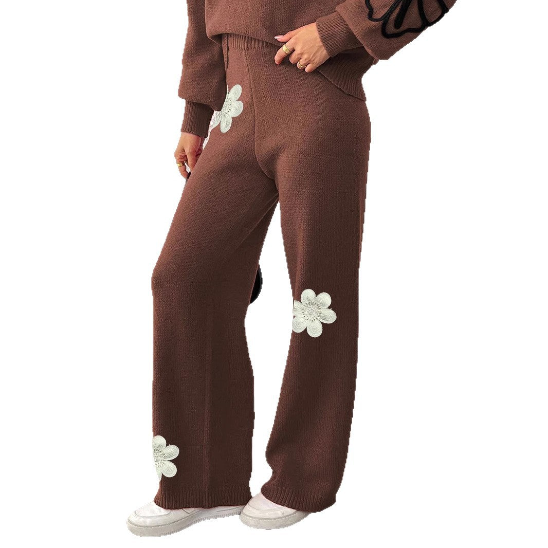 Women Wide Knit Pants Mune Fashion