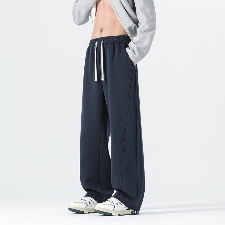 Men's Extra Wide Sweatpants in Palazzo Look with Drawstring Waist and Side Pockets Mune Fashion